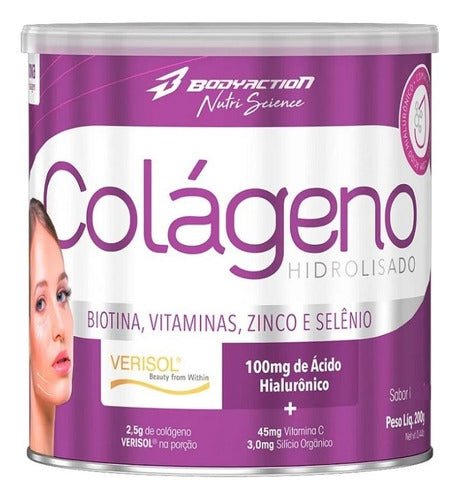 Colágeno Verisol Ácido Hialurônico Biotina 200g - Bodyaction - Minha loja