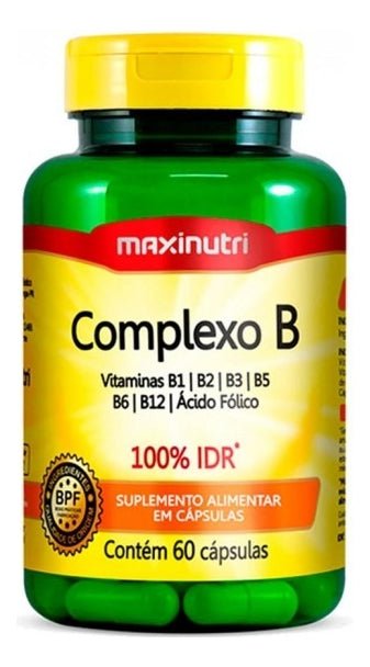 Maxinutri Complexo B 60 Cápsulas 100% Idr Vegano - Minha loja